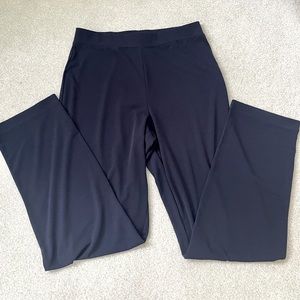 Susan Graver Essentials Navy Lightweight Knit Straight Leg Pants, Size XSP